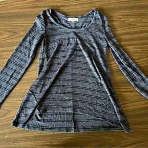 Hippie Rose Navy Striped Long Sleeve Top